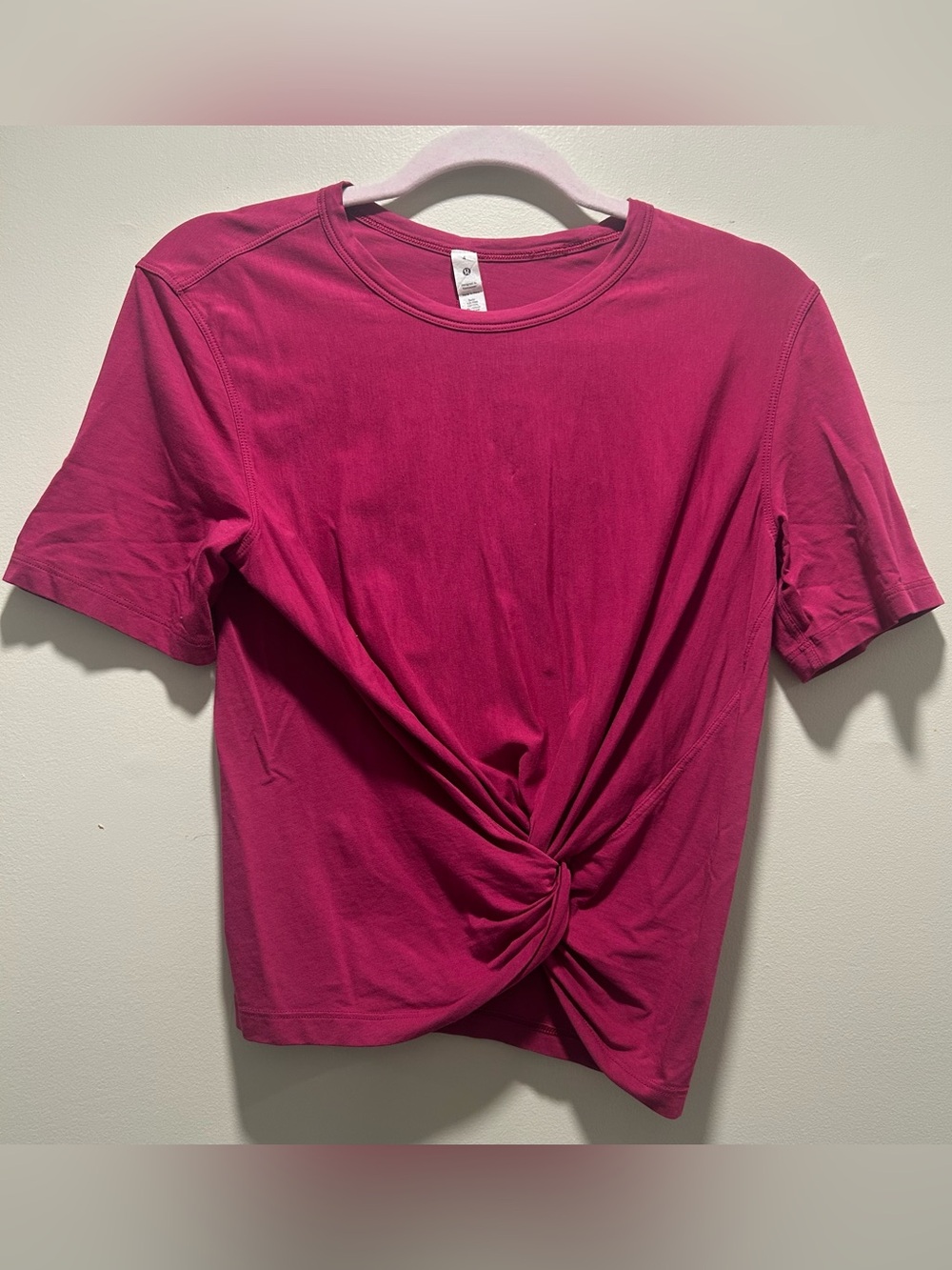 Lululemon Twist-Front Short Sleeve Top - Fuchsia Pink